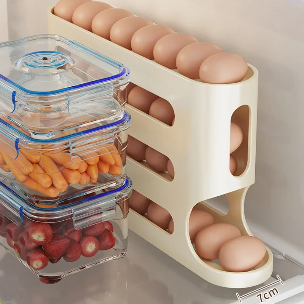Kitchen Baking Tins - 4 Layers Automatic Rolling Egg Holder