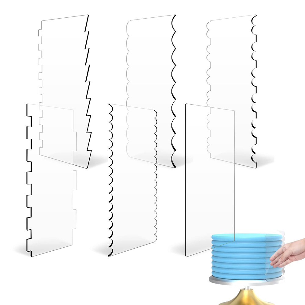 Piping Bag Disposable - 2pcs Acrylic Cake Scraper Set Decorating