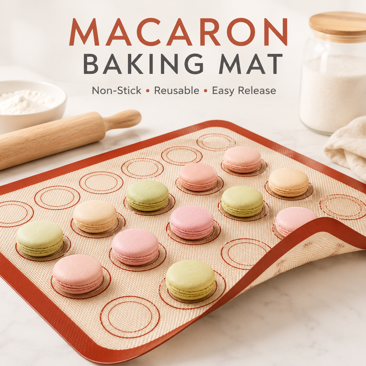 Kitchen Roll Baking - 42x30cm Silicone Baking Mat Non Stick