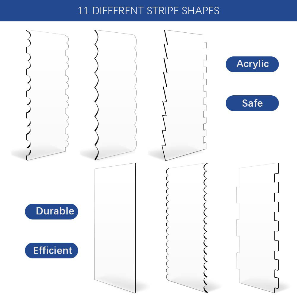 2pcs Acrylic Cake Scraper Set  - огляд і ціна Piping Bag Disposable
