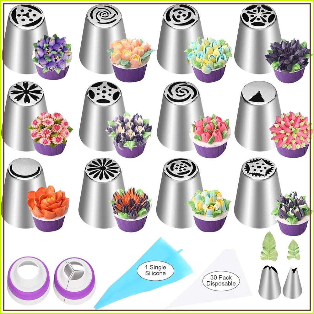 47 Pcs Russian Piping Tips Set - огляд і ціна Decorating Tip Set