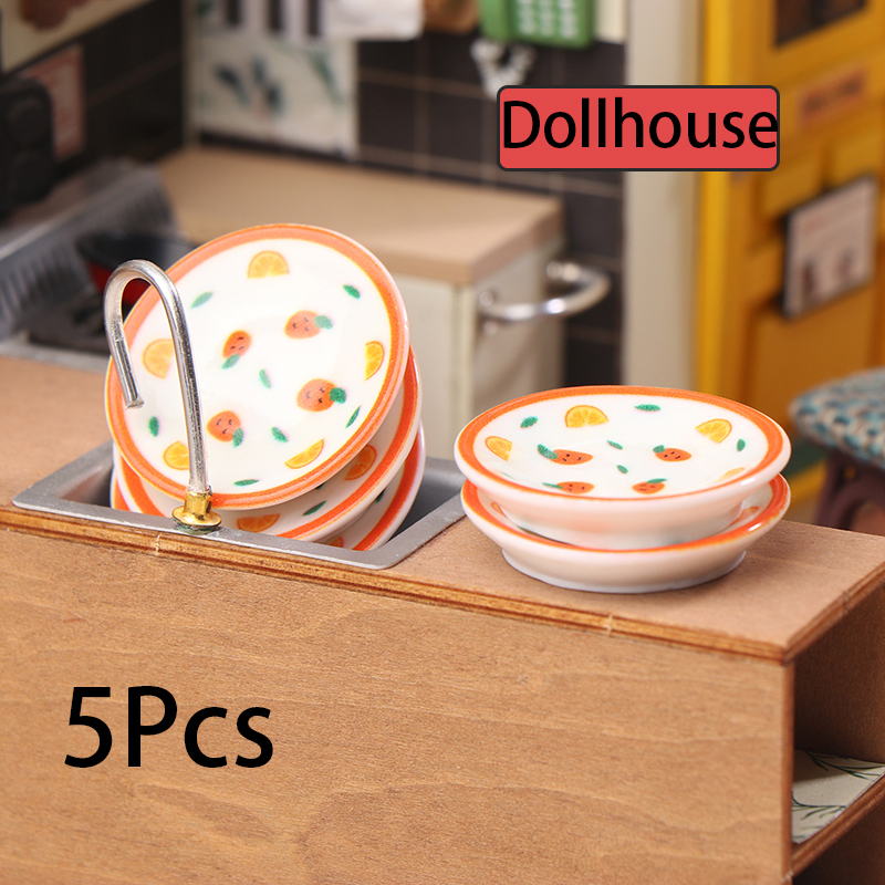5Pcs 1/12 Dollhouse Mini Plate - огляд і ціна Miniature Baking Kitchen
