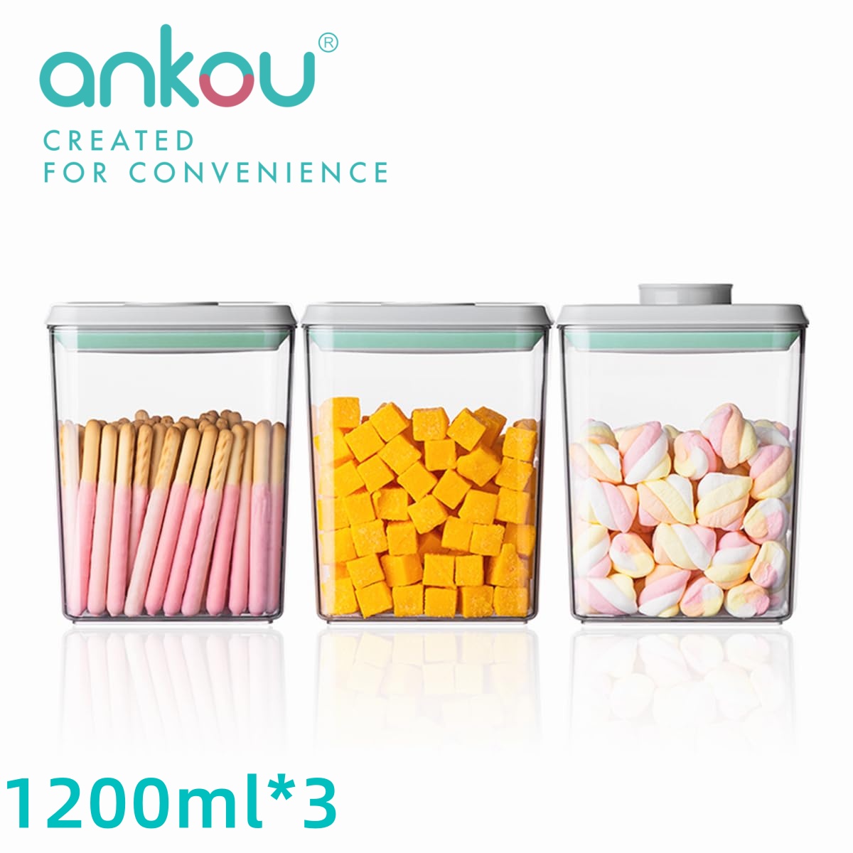 Ankou 3Pcs 1.2L Pop Airtight F - огляд і ціна Kitchen Zo