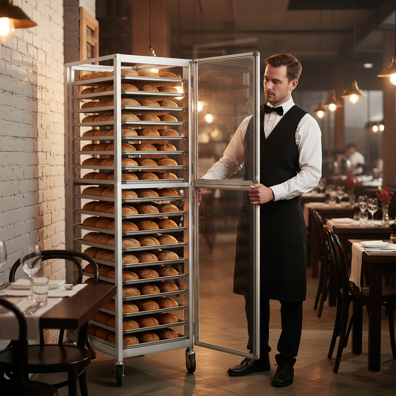 18 Tiers Bun Rack with Wheels  - огляд і ціна Commercial Kitchen Baking Equipment