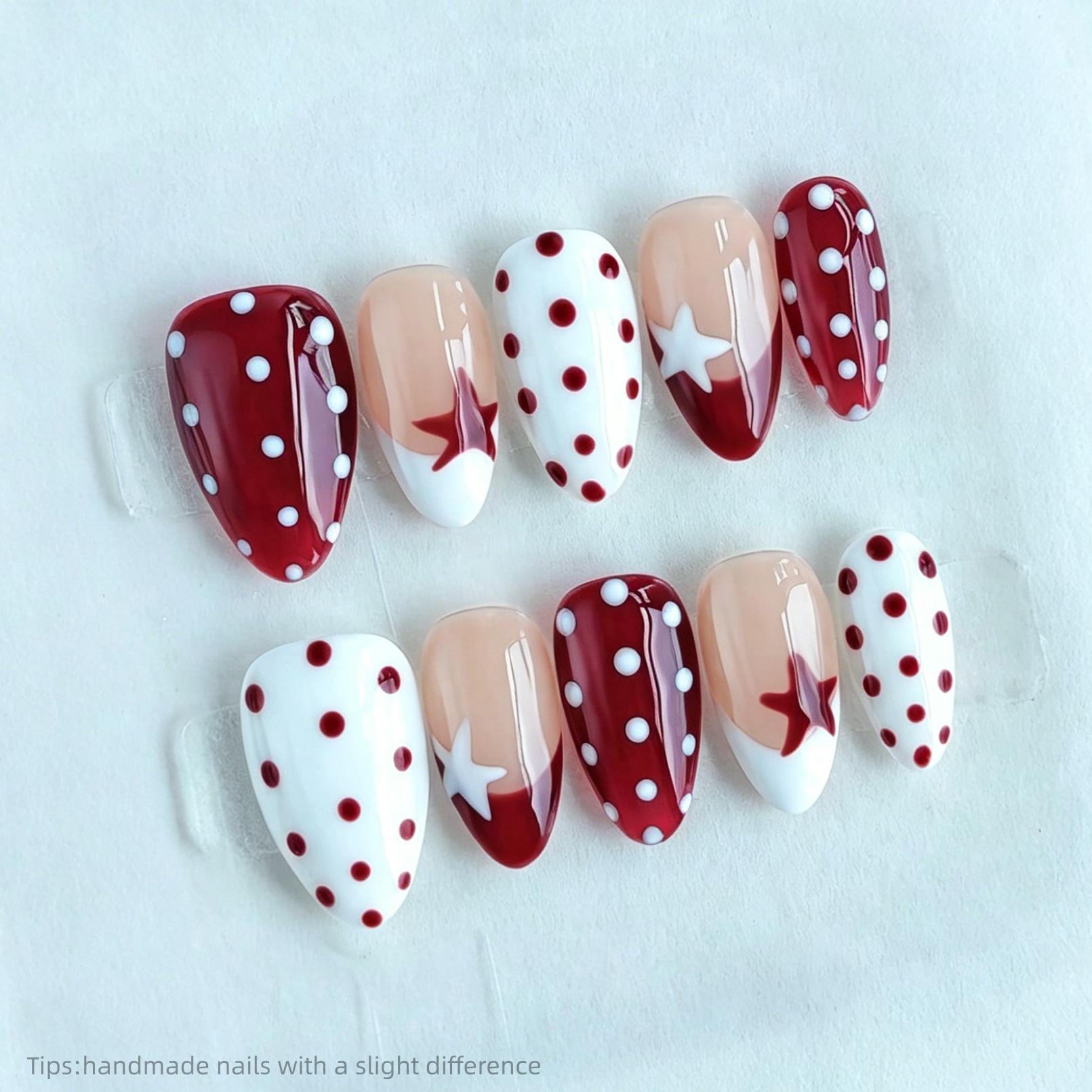 10pcs Handmade Red White Polka - огляд і ціна Decorating Tip Set