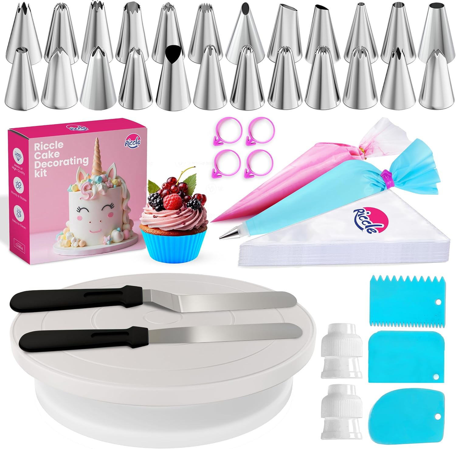 94 pcs Cake Decorating Kit wit - огляд і ціна Piping Bag Disposable