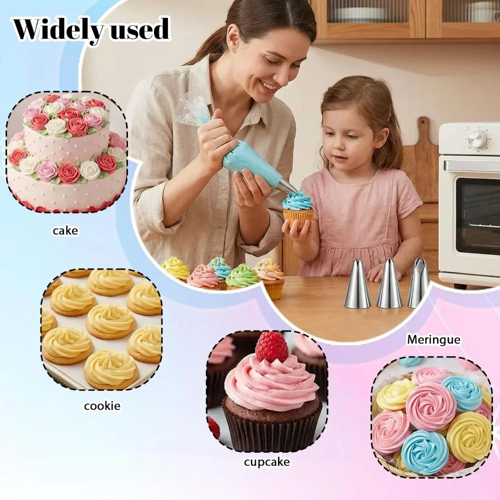 Large Piping Tips Set, 4PCS St - огляд і ціна Decorating Tip Set