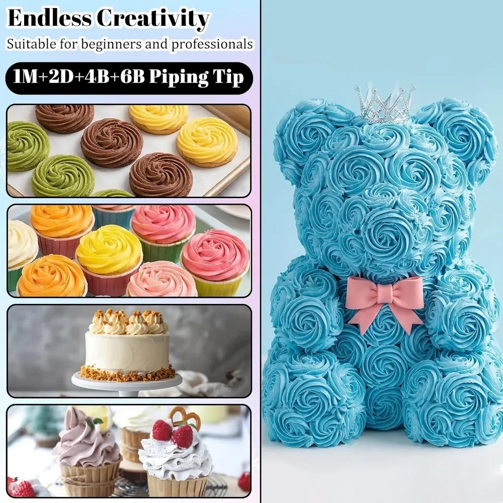 Large Piping Tips Set, 4PCS St - огляд і ціна Decorating Tip Set