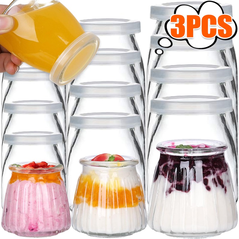 100/150/200ML Glass Yogurt Jar - огляд і ціна Kitchen Baking Storage Containers
