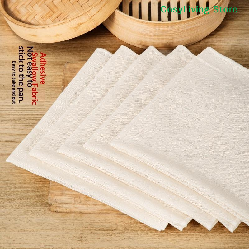3Pcs Pure Round Cotton Steamer - огляд і ціна Kitchen Baking Drawer