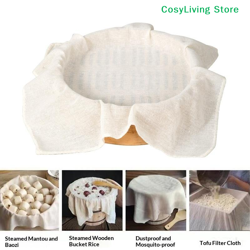 3Pcs Pure Round Cotton Steamer - огляд і ціна Kitchen Baking Drawer