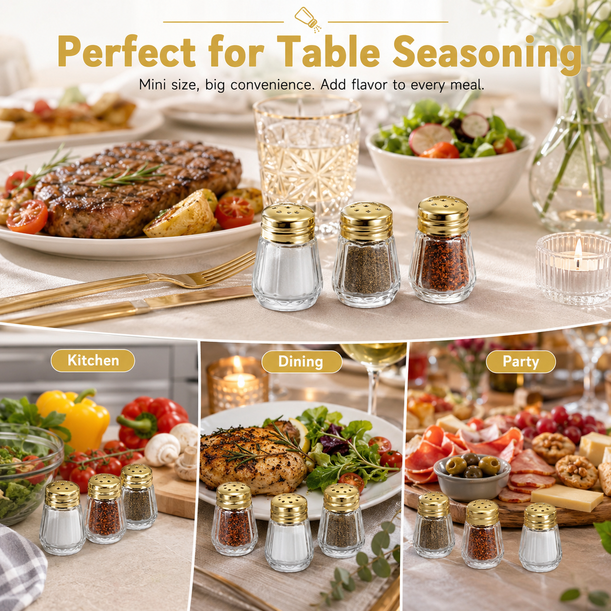 Small Salt & Pepper Shakers Cl - огляд і ціна Miniature Baking Kitchen