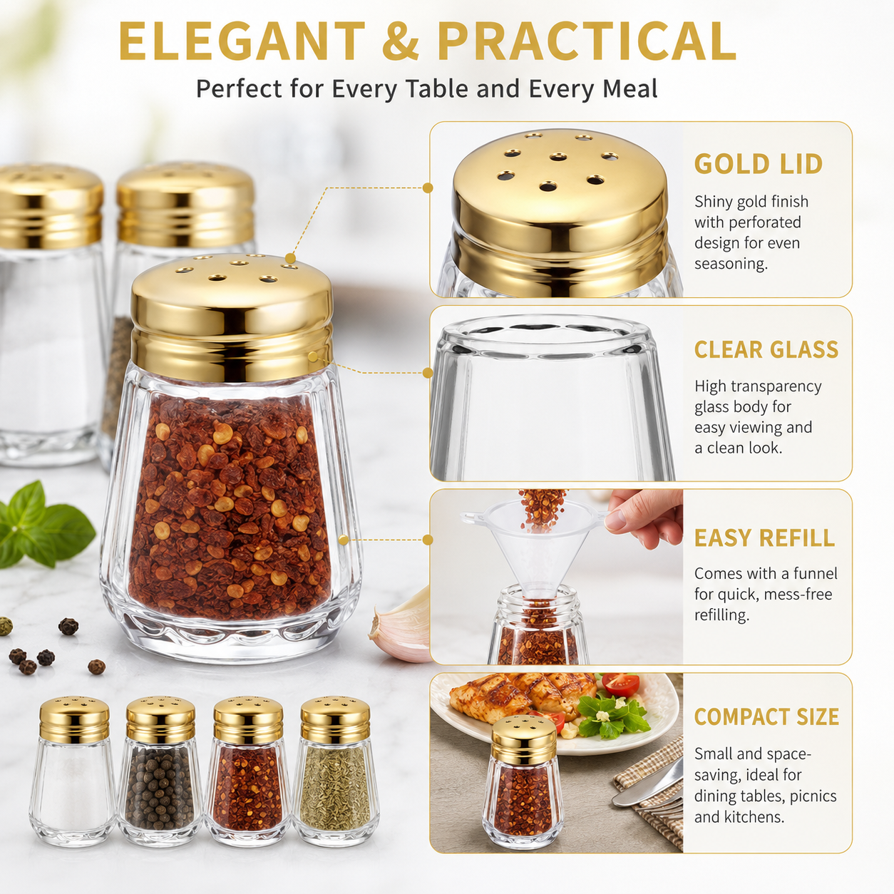 Small Salt & Pepper Shakers Cl - огляд і ціна Miniature Baking Kitchen