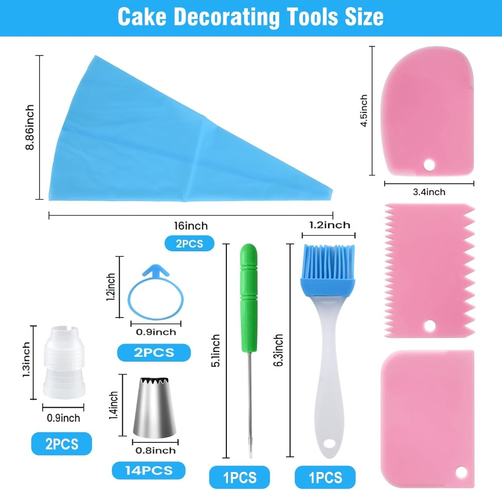 Reusable Piping Bags & Tips Se - огляд і ціна Decorating Tip Set